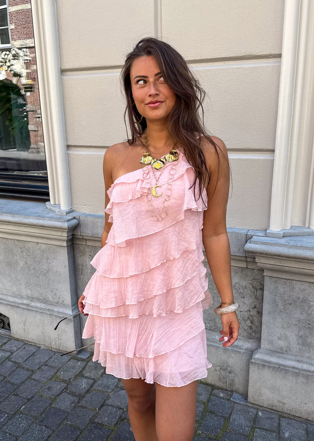 Women's ruffle-tier mini summer dress