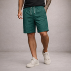 Men's drawstring pinstripe summer shorts