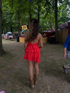 Women's ruffle-tier mini summer dress