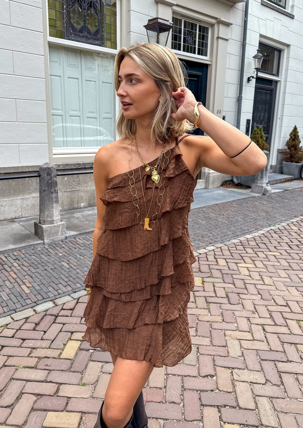 Women's ruffle-tier mini summer dress