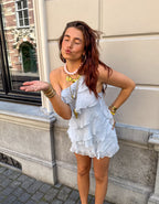 Women's ruffle-tier mini summer dress