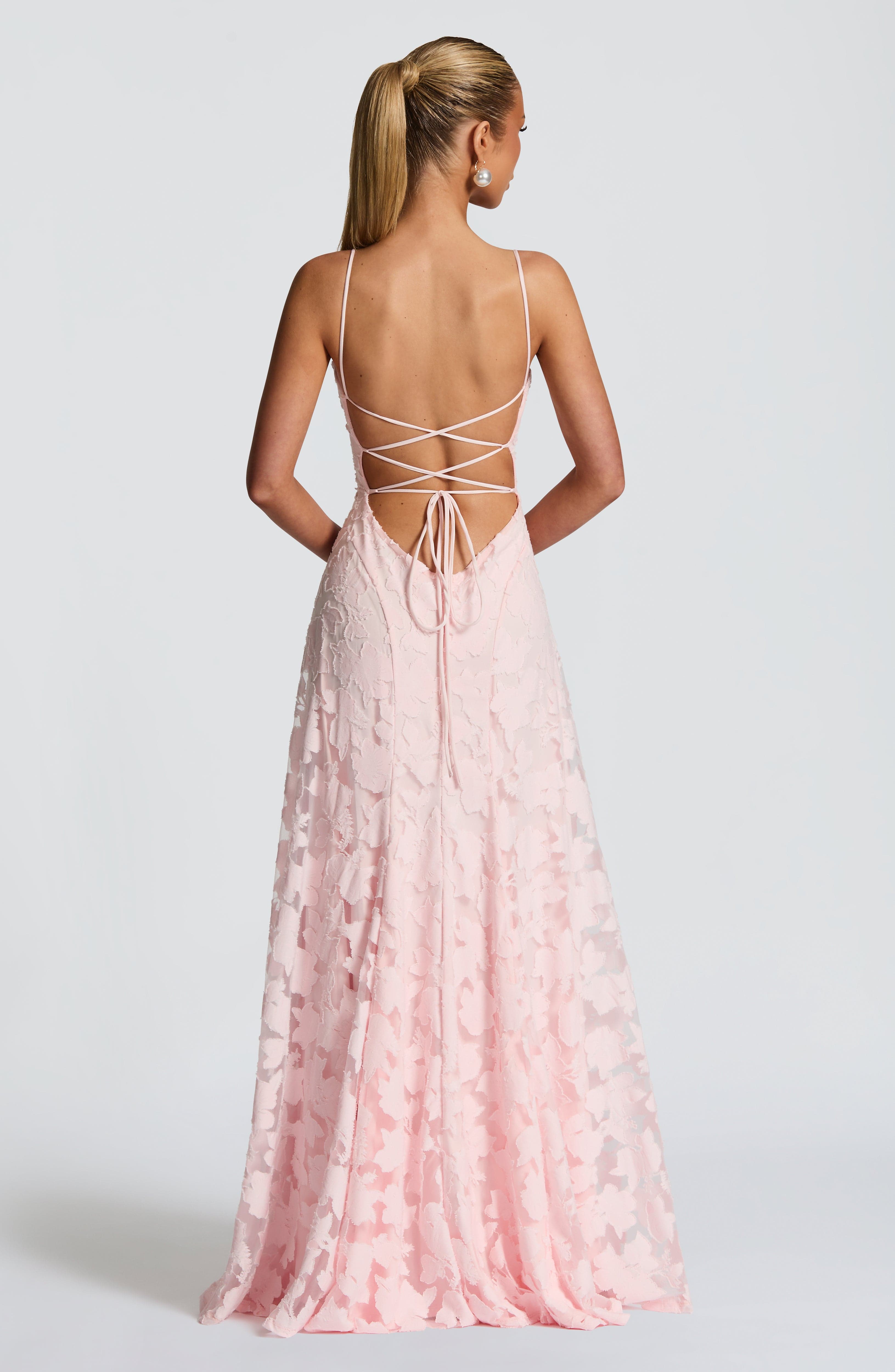 Women's floral maxi wedding guest dress