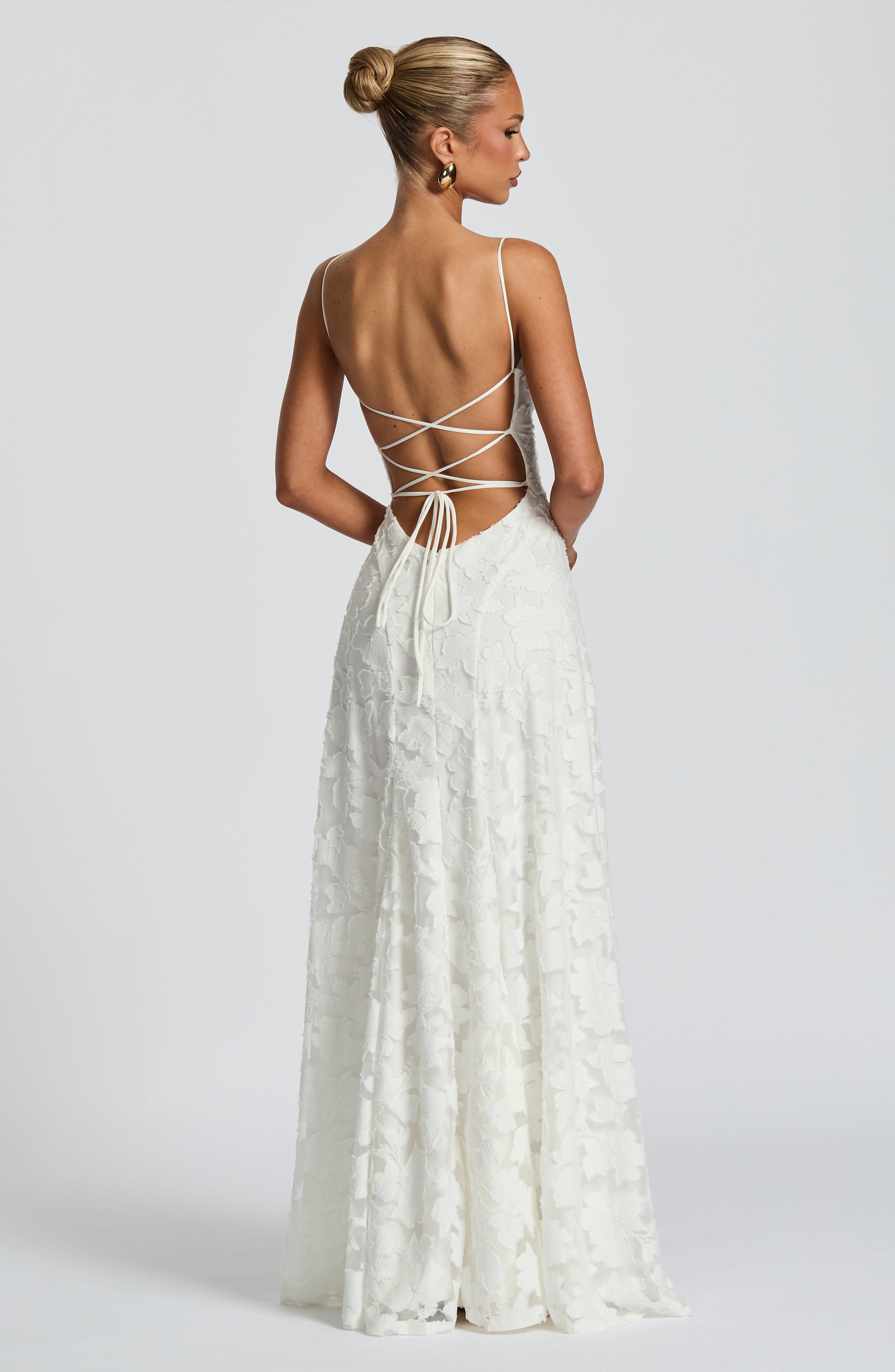 Women's floral maxi wedding guest dress