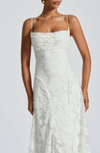 Women's floral maxi wedding guest dress