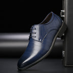 Men's brogue office lace-up derby shoes