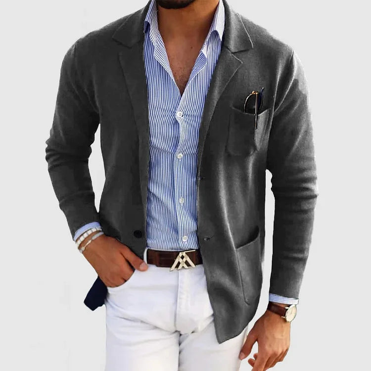 Men's button-front formal blazer