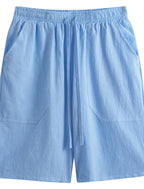 Men's drawstring linen summer shorts