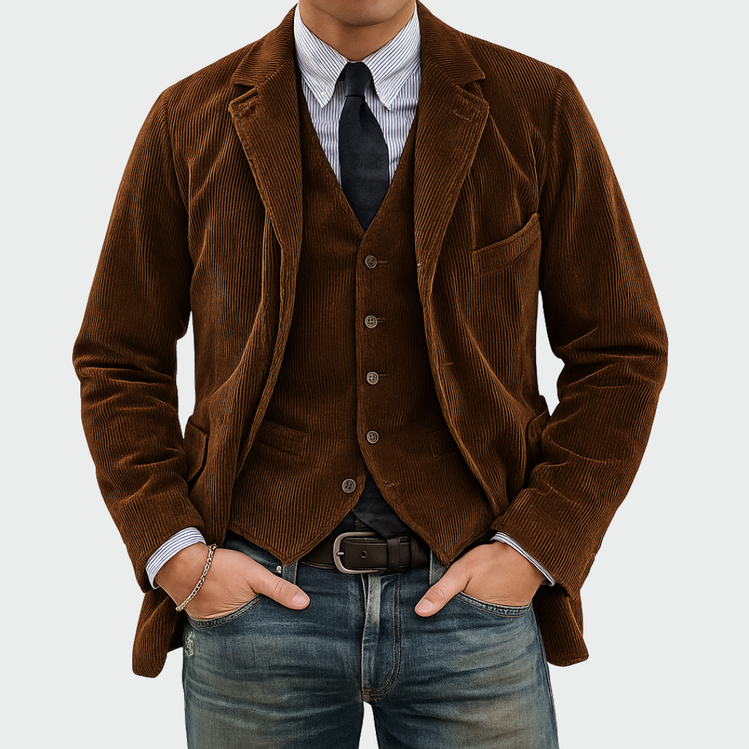 Men's notch lapel two-piece blazer