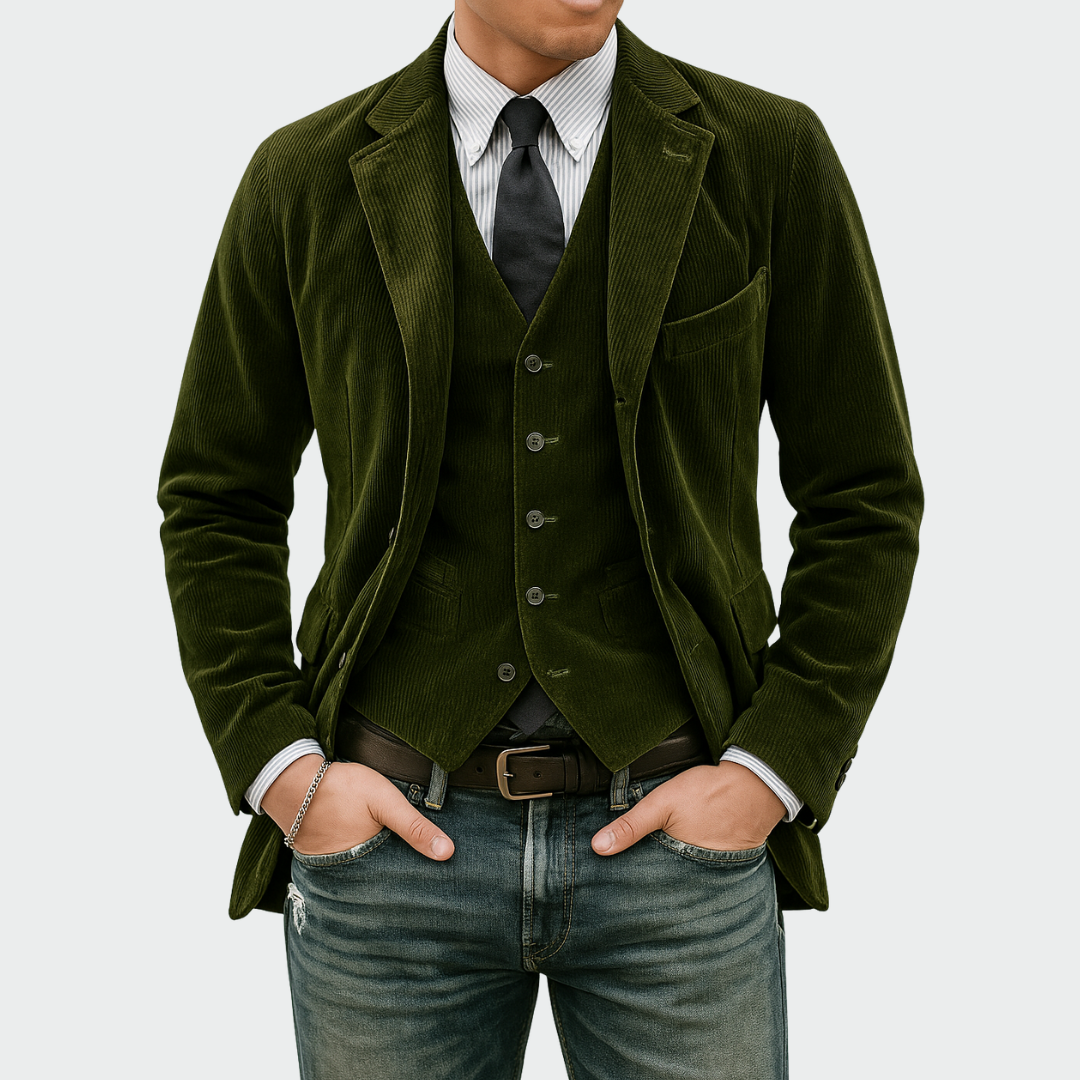 Men's notch lapel two-piece blazer