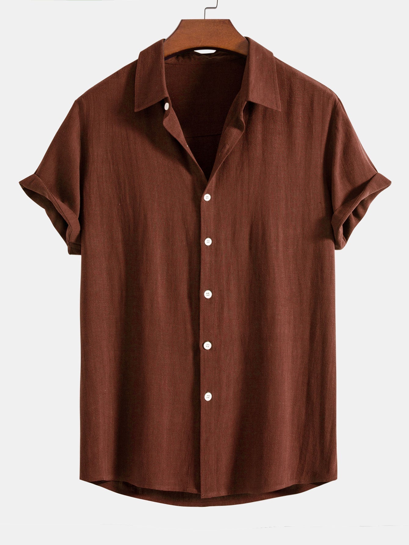 Men's short sleeve button-front summer shirt