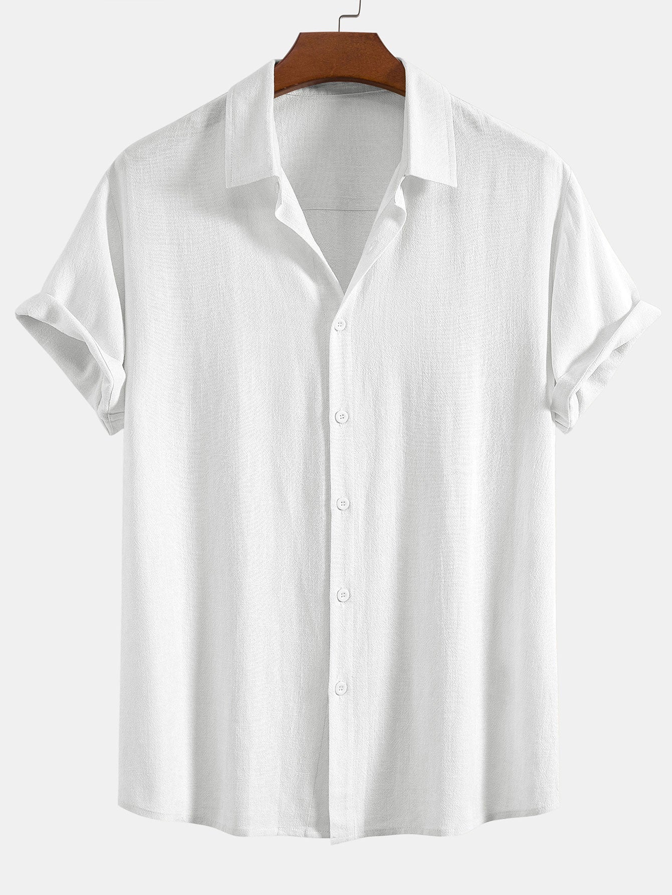 Men's short sleeve button-front summer shirt