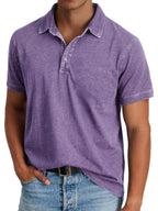 Men's short sleeve open collar summer polo shirt