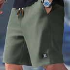 Men's slim fit drawstring summer shorts