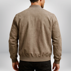 Men's stand collar zip-front bomber jacket