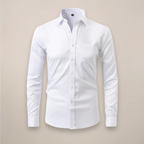Men's fitted long sleeve casual shirt