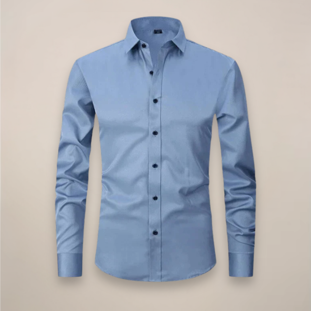 Men's fitted long sleeve casual shirt