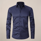 Men's fitted long sleeve casual shirt