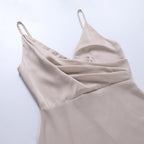 Women's draped v-neck maxi cocktail dress