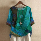 Women's floral print button-front weekend blouse
