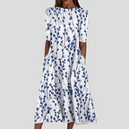 Women's floral print short sleeve midi dress