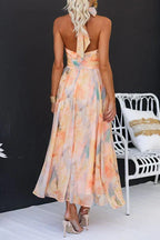 Women's open-back maxi summer dress