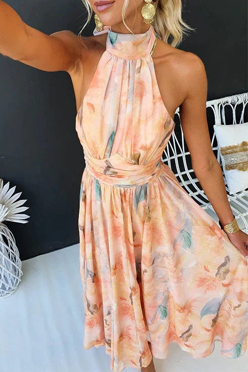 Women's open-back maxi summer dress