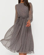 Women's formal long sleeve midi dress