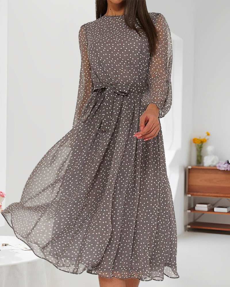 Women's formal long sleeve midi dress