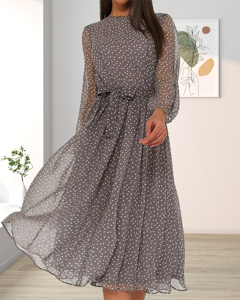 Women's formal long sleeve midi dress