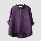 Women's oversized button-front blouse