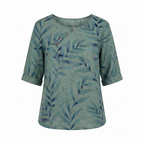 Women's printed short sleeve summer blouse
