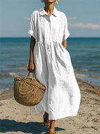 Women's short sleeve summer maxi dress