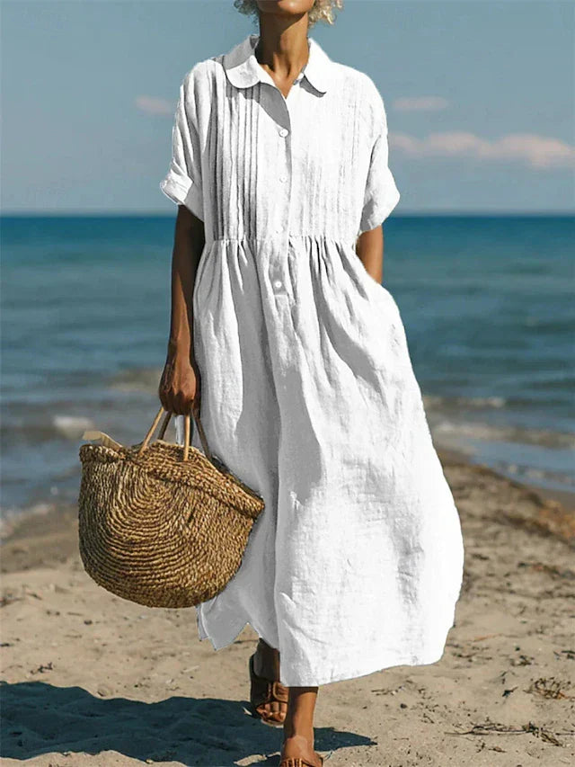 Women's short sleeve summer maxi dress