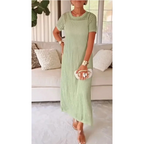 Women's short sleeve cut-out formal maxi dress