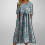 Women's short sleeve formal maxi dress