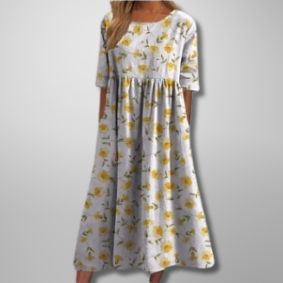 Women's short sleeve formal maxi dress