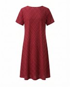 Women's short sleeve v-neck midi summer dress