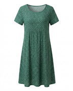 Women's short sleeve v-neck midi summer dress