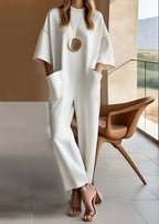 Women's short sleeve formal jumpsuit