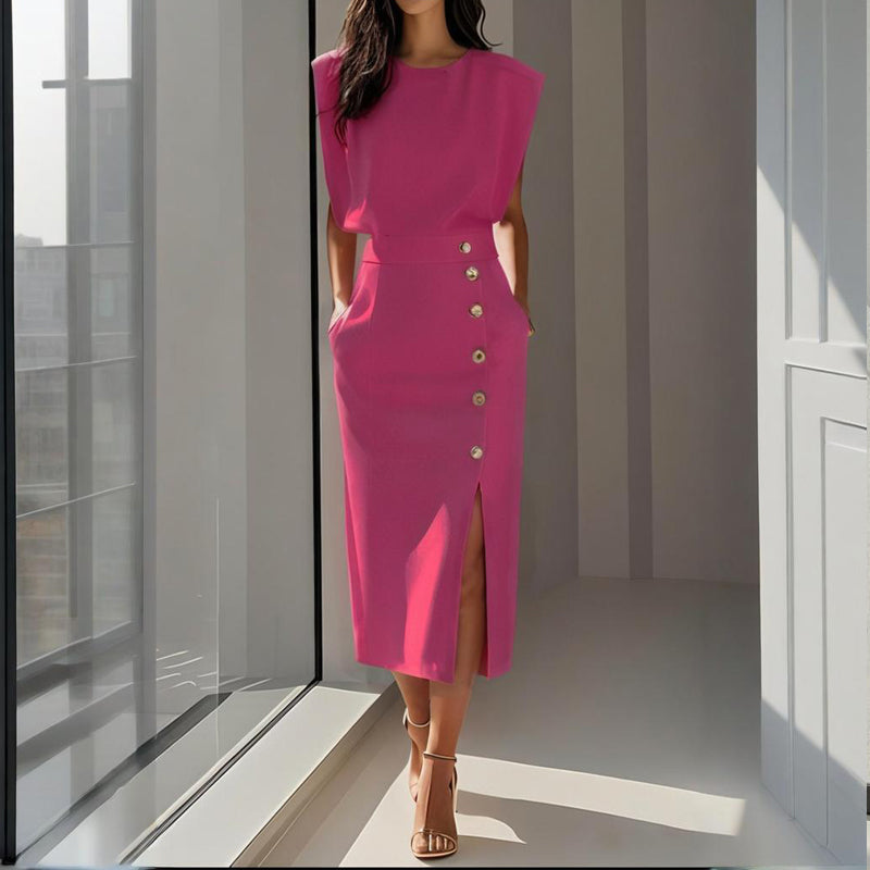Women's sleeveless midi formal dress