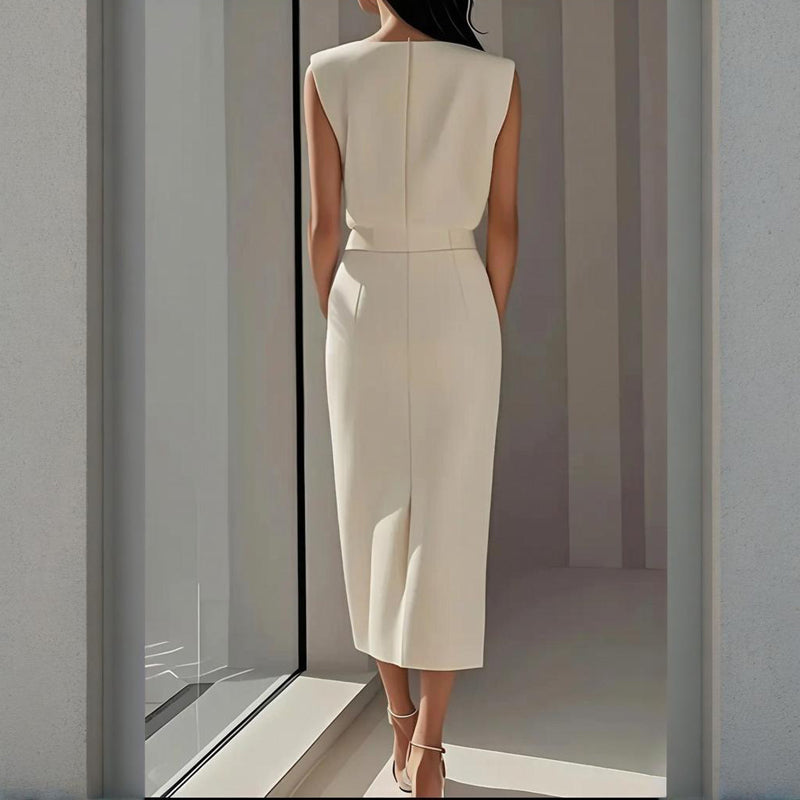 Women's sleeveless midi formal dress