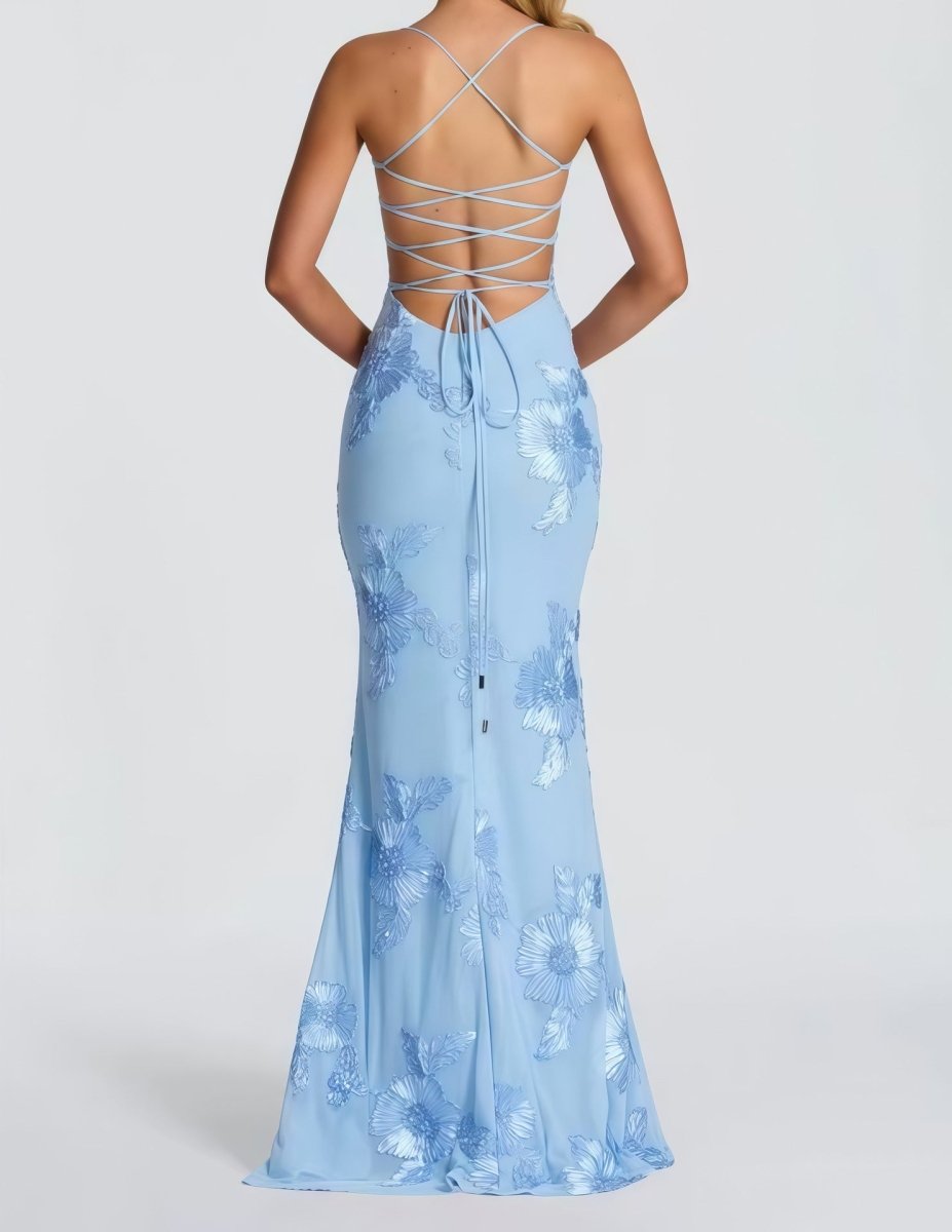 Women's sweetheart-neck floral wedding guest dress