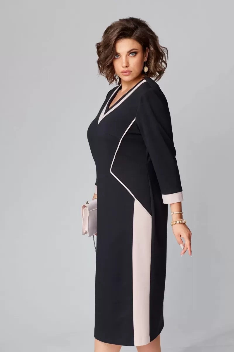 Women's v-neck midi cocktail dress
