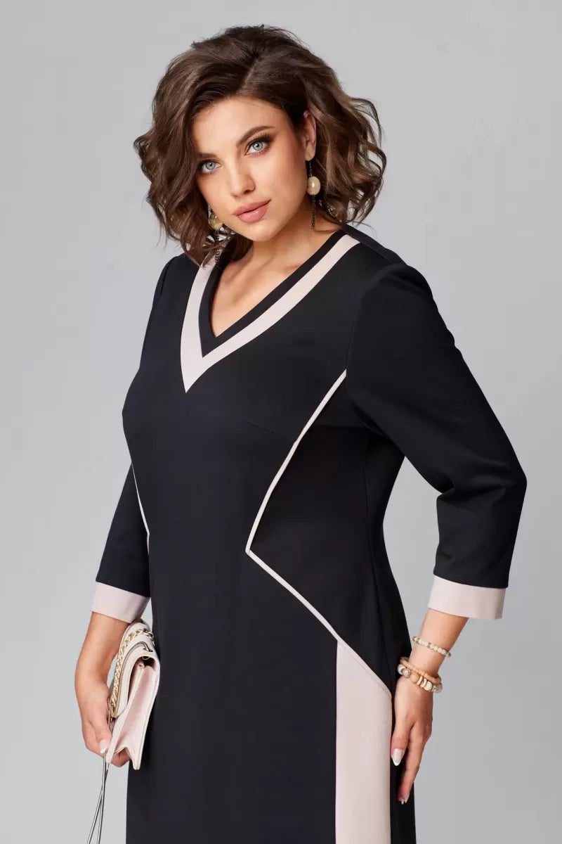 Women's v-neck midi cocktail dress
