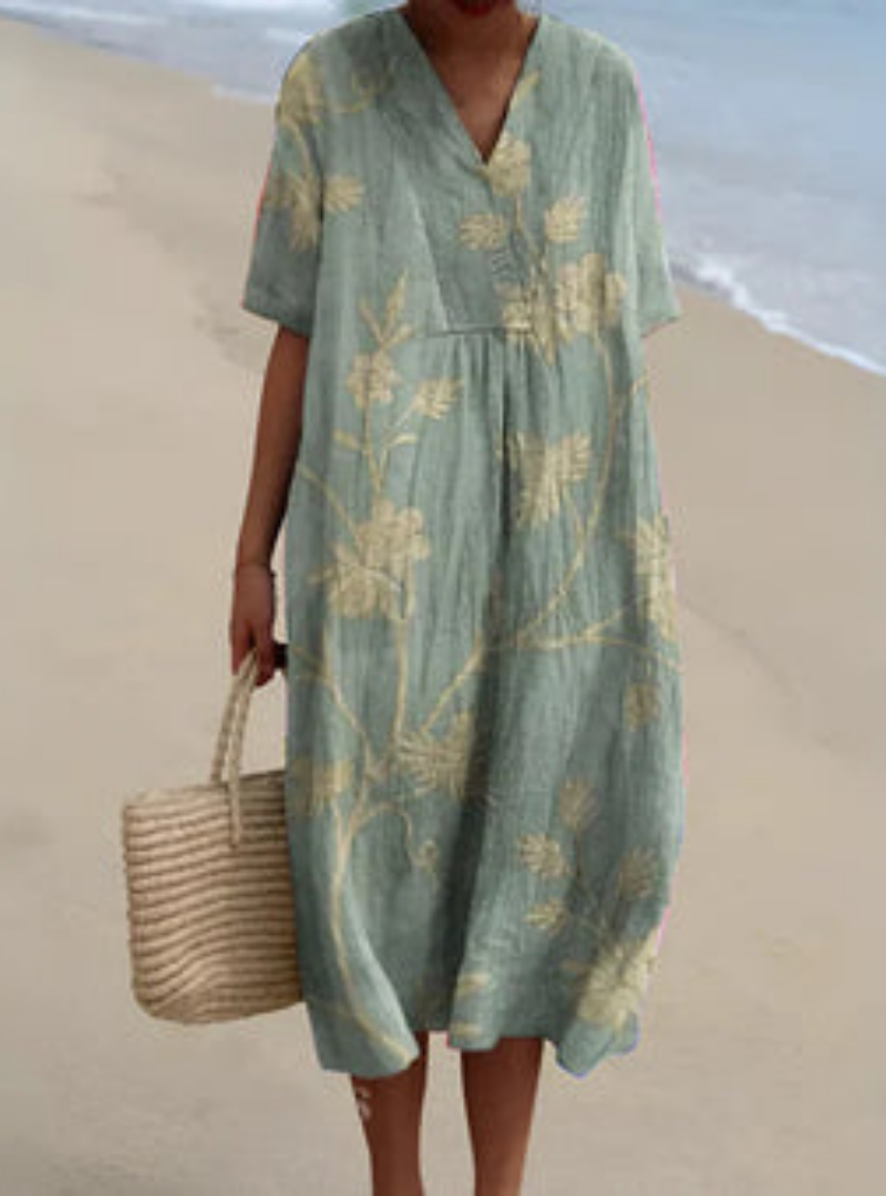 Women's v-neck midi summer dress
