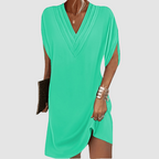 Women's v-neck split sleeve cocktail dress