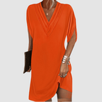 Women's v-neck split sleeve cocktail dress