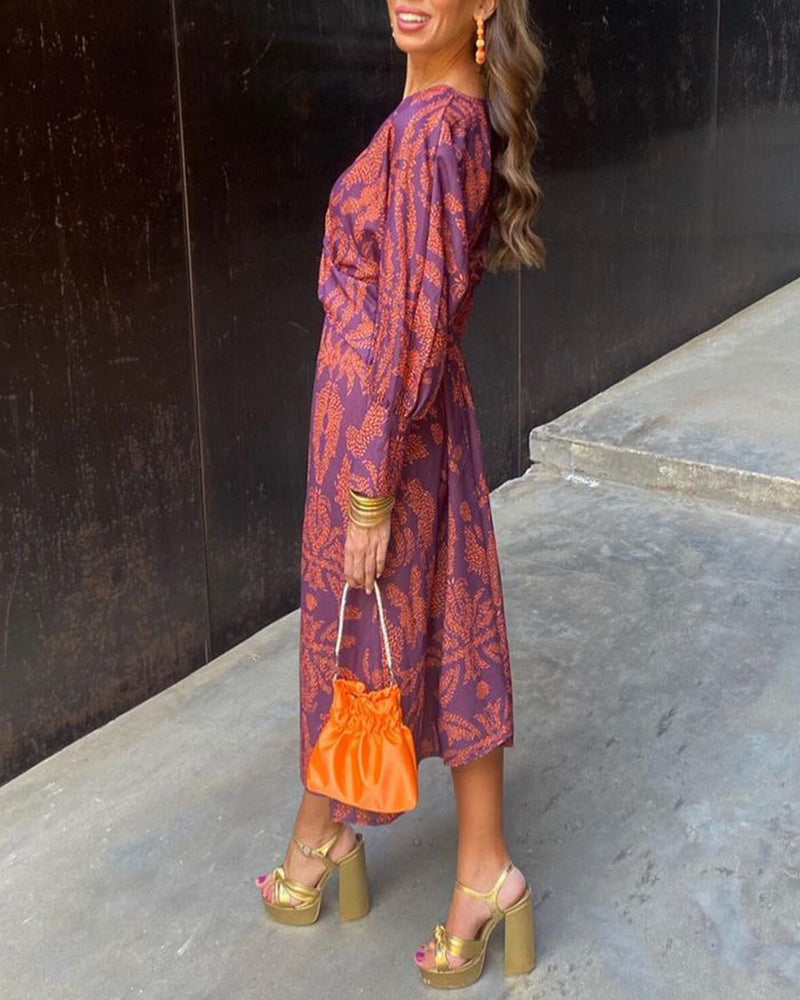 Women's v-neck midi cocktail dress