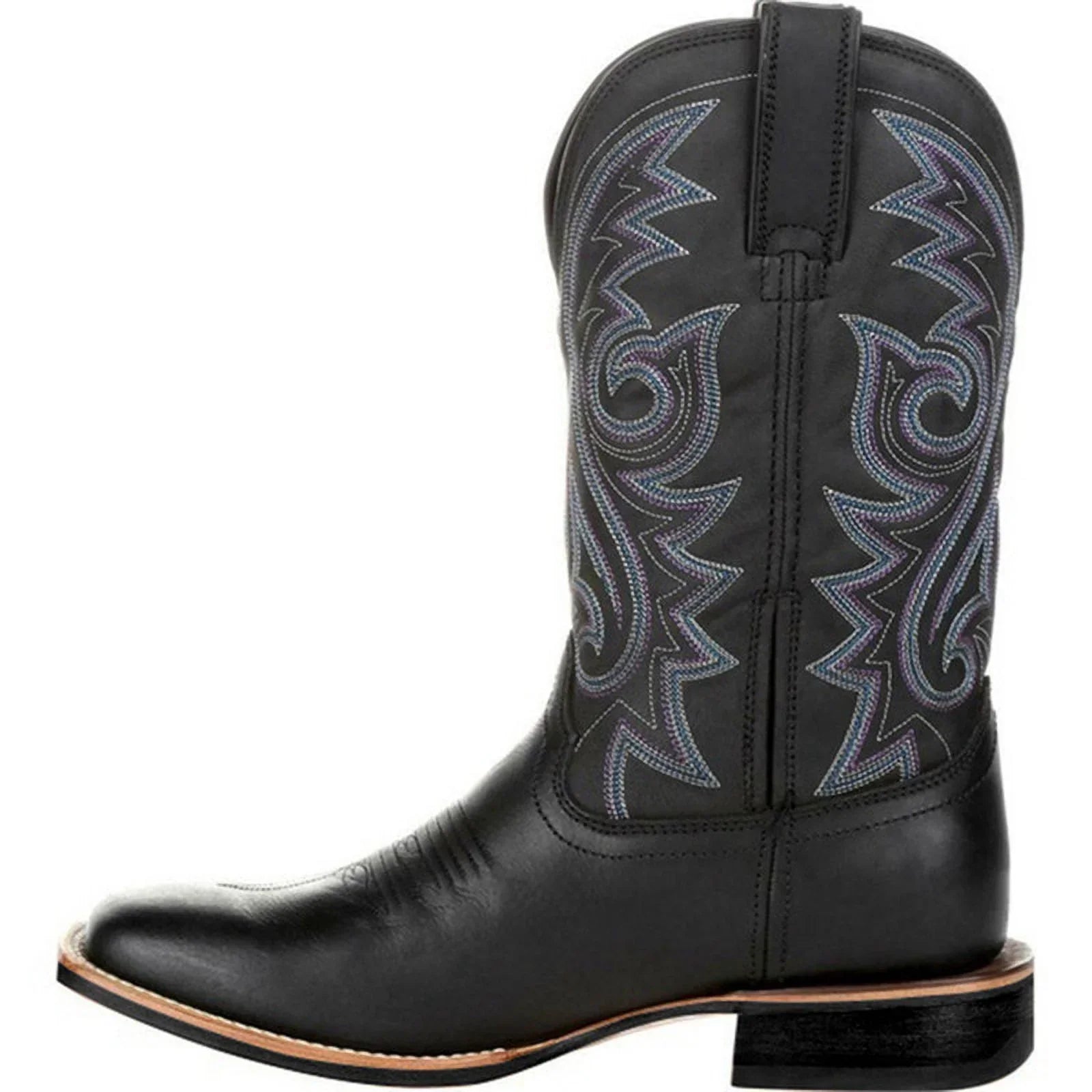 Women's western embroidered mid-calf cowboy boots