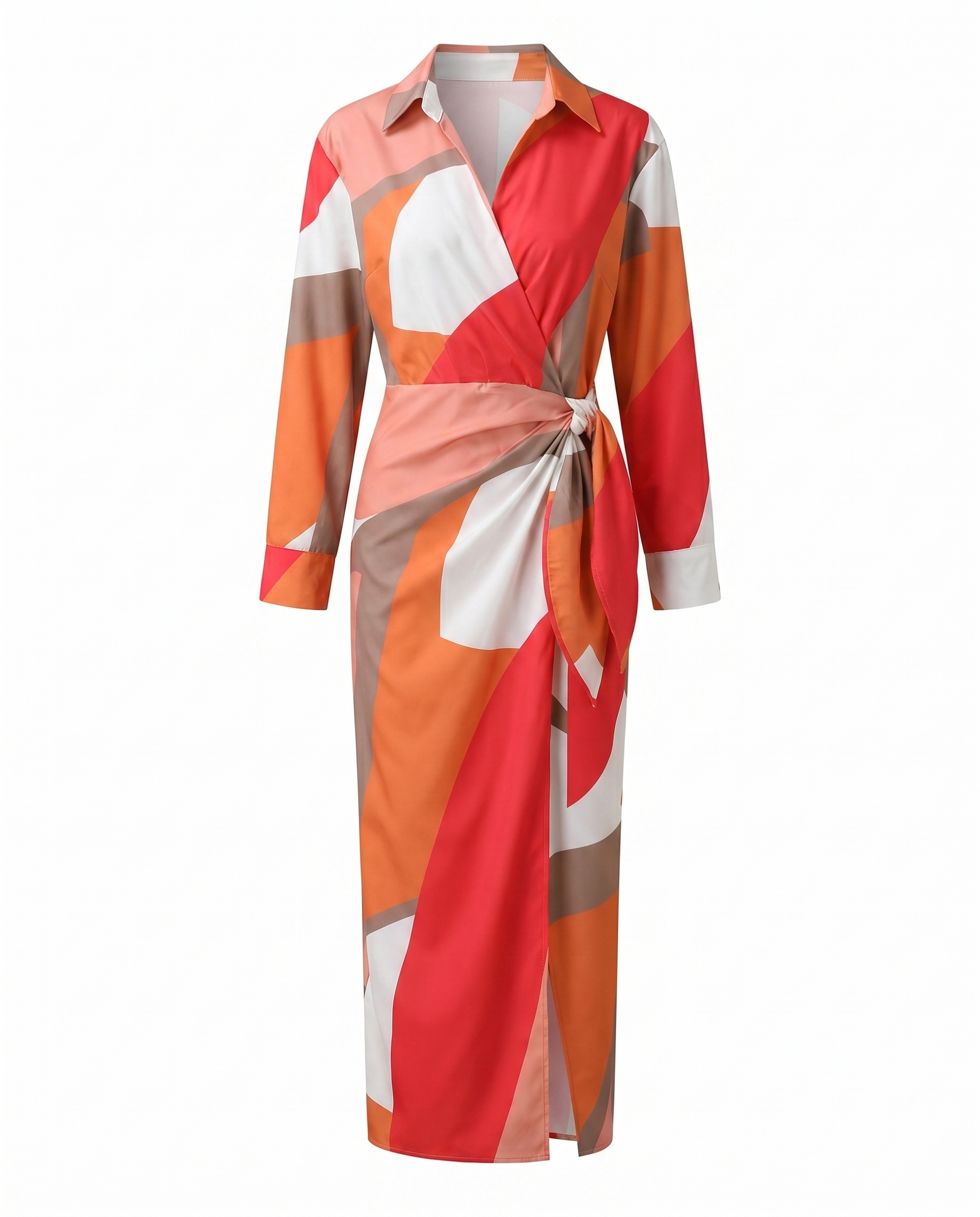 Women's wrap v-neck summer maxi dress